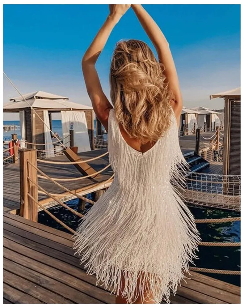 Latina Tassel Tier Flapper Dress