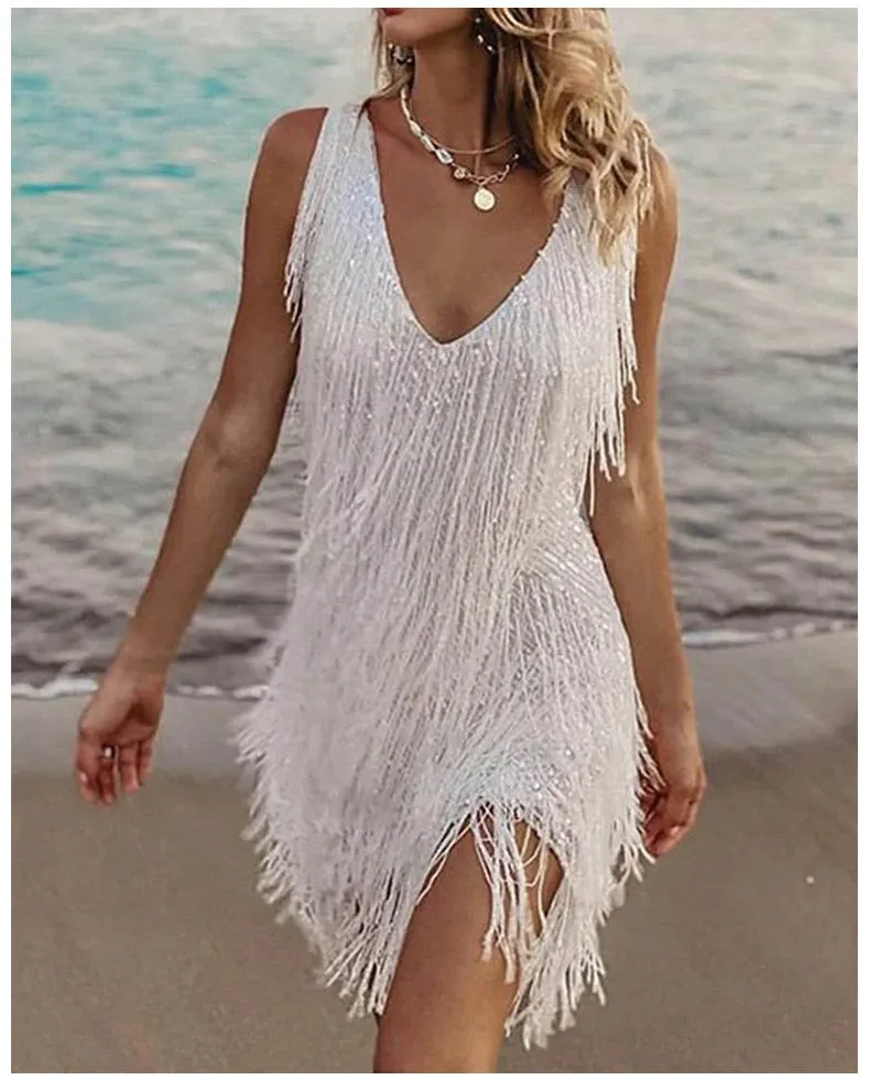 Latina Tassel Tier Flapper Dress