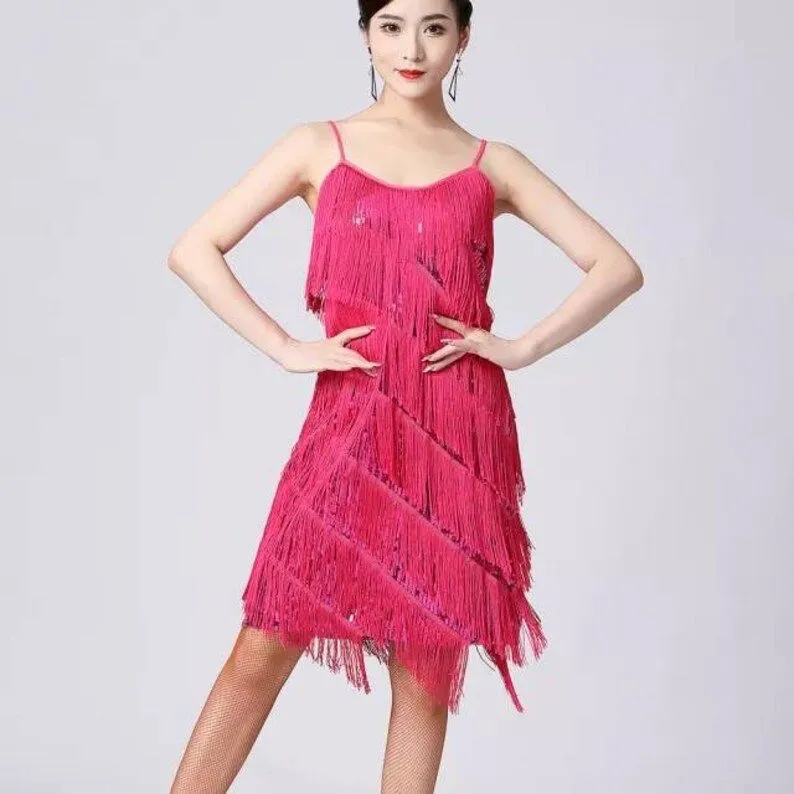 Latina Tassel Tier Flapper Dress