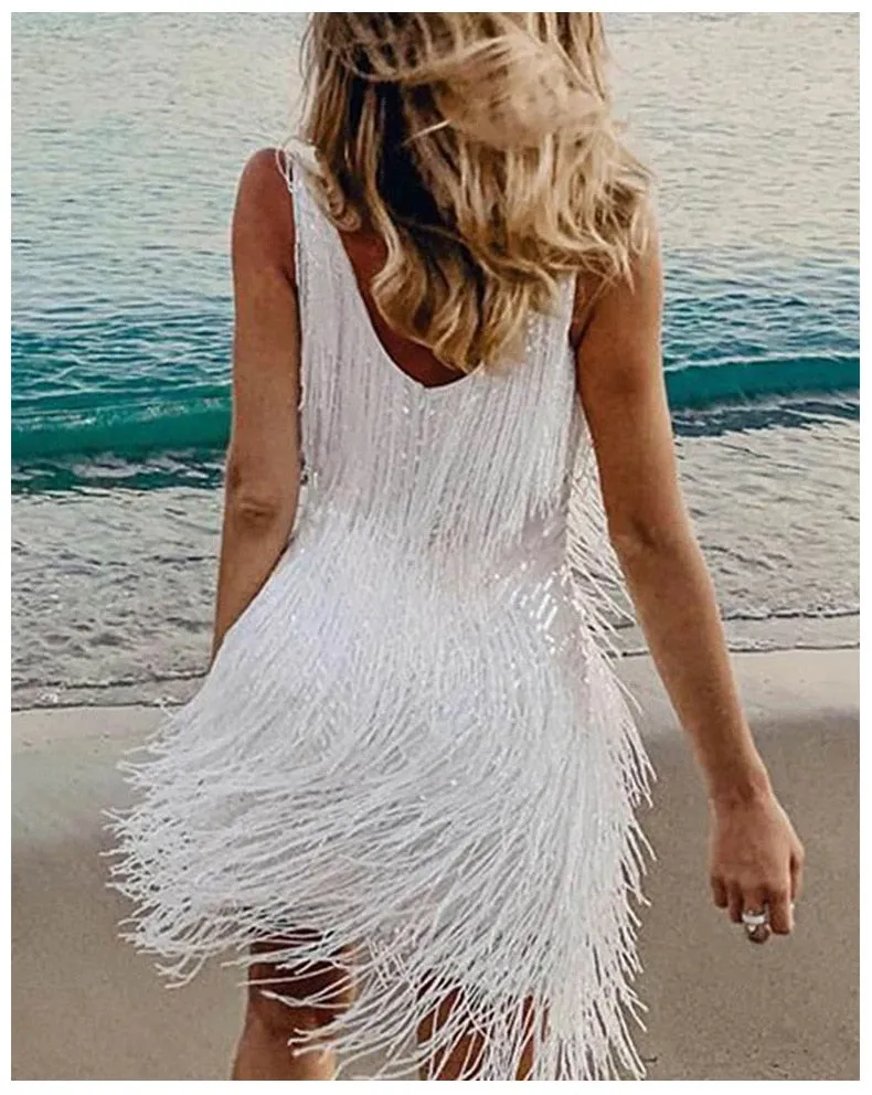 Latina Tassel Tier Flapper Dress