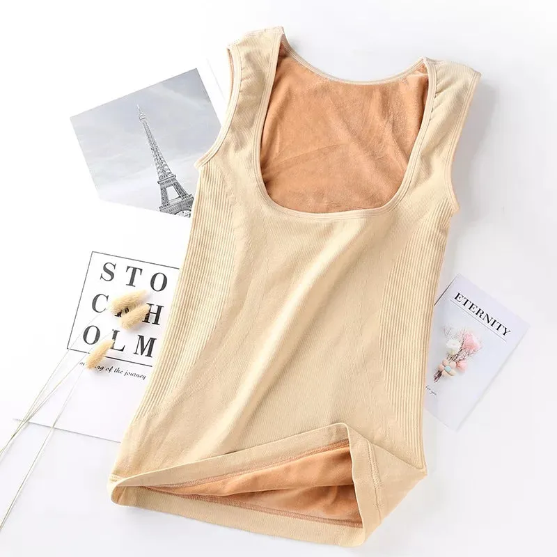 Winter Thermal Underwear Women's Tops Gold Velvet Vest (V2131)