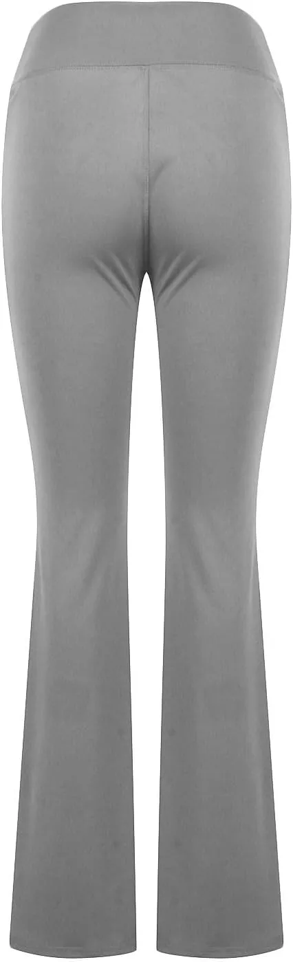 Women's Bootcut Yoga Pants High Waist Workout Yoga Pants Tummy Control Pant 4 Way Stretch Pants Trousers with Pockets